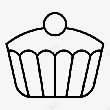 纸杯蛋糕甜点馅饼图标图标