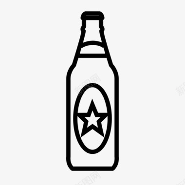 啤酒瓶饮料英国图标图标
