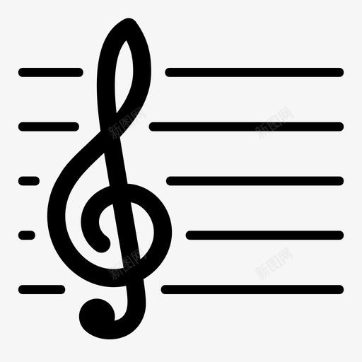 乐谱音乐家音符图标svg_新图网 https://ixintu.com midi 乐谱 旋律 汇编 音乐家 音符