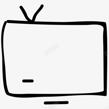 电视电子产品手绘涂鸦图标图标