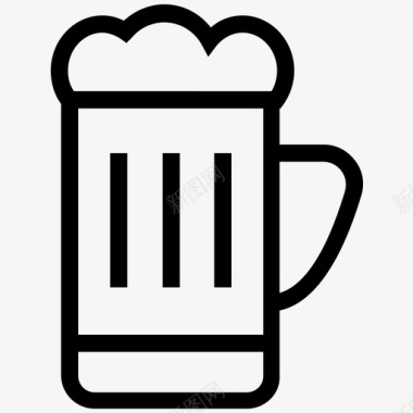 啤酒泡沫啤酒饮料图标图标