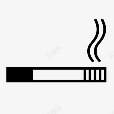 香烟烟雾吸烟区图标图标
