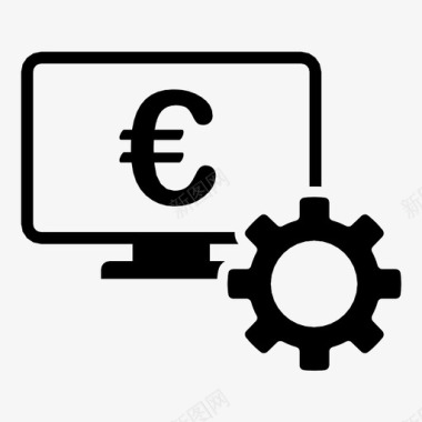 欧洲网上银行配置技术货币图标图标