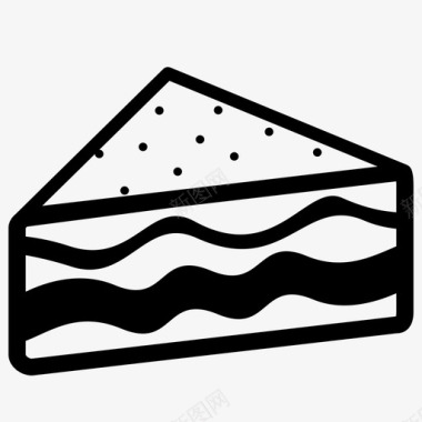 三明治面包晚餐图标图标