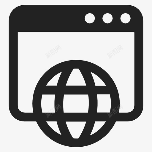 webworldwide窗口图标svg_新图网 https://ixintu.com internet连接 pc web web设置 worldwide 信息 数据 浏览器 窗口