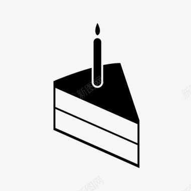 蛋糕蛋糕片庆祝图标图标