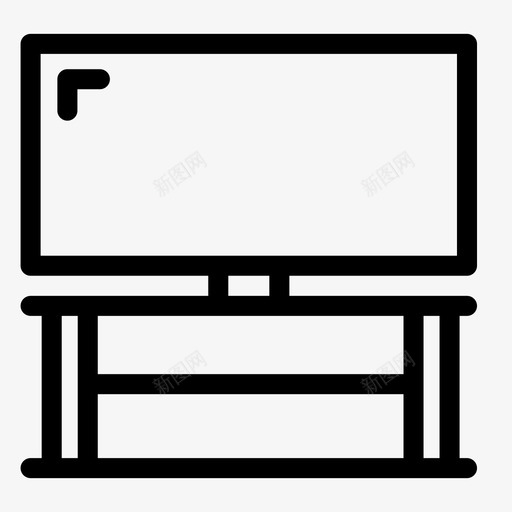 电视电视屏幕桌子图标svg_新图网 https://ixintu.com 支架 显示器 桌子 桌面 液晶显示器 电子 电视 电视屏幕