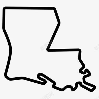路易斯安那洛杉矶地图图标图标