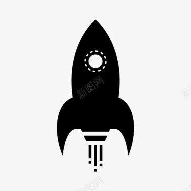火箭飞船动力尖端图标图标
