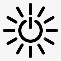 卷曲太阳太阳能绿色环境图标高清图片