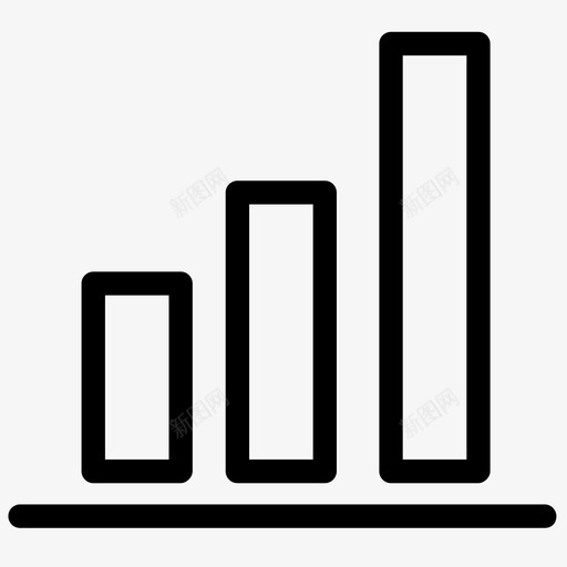 条形图统计信息演示图标svg_新图网 https://ixintu.com 图表 数据 显示 条形图 测量 演示 线条图标 统计信息