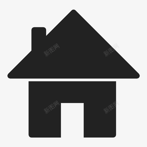 主页住宅开放式图标svg_新图网 https://ixintu.com 主页 住宅 办公室 屋顶 建筑物 开放式 房子 烟囱 门