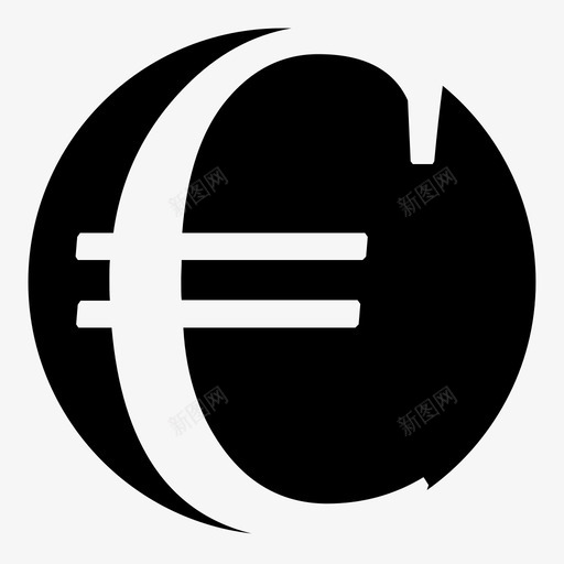 欧元货币付款图标svg_新图网 https://ixintu.com 付款 整数 欧元 符号 货币