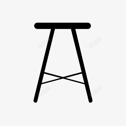 凳子家具座椅图标svg_新图网 https://ixintu.com 凳子 家具 座椅 木腿