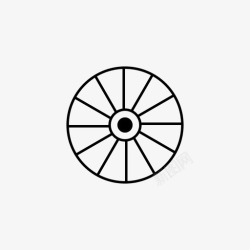 自行车轮子自行车轮子自行车轮辐图标高清图片