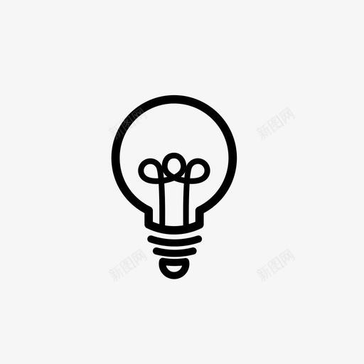 灯泡电源灯图标svg_新图网 https://ixintu.com 创新 想法 灯 灯泡 照明 电源 能源
