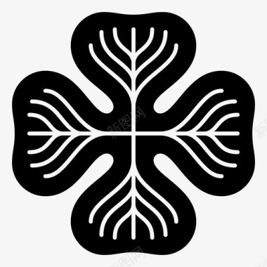 三叶草护身符幸运符图标图标