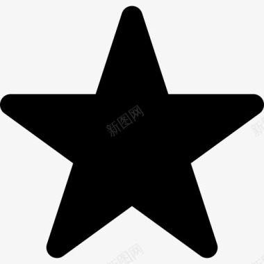 黑色星星的五点形状形状基本应用图标图标