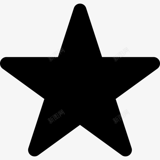 黑色星星的五点形状形状基本应用图标svg_新图网 https://ixintu.com 基本应用 形状 黑色星星的五点形状
