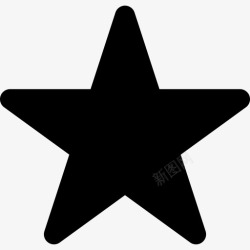 五点黑色星星的五点形状形状基本应用图标高清图片