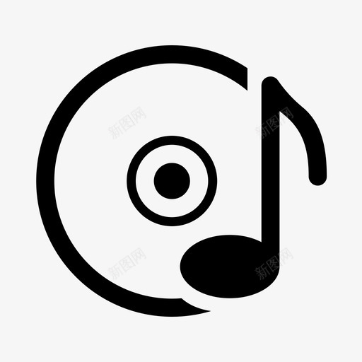音乐音乐符号音符图标svg_新图网 https://ixintu.com cd dvd 音乐 音乐和乐器 音乐符号 音符 音频