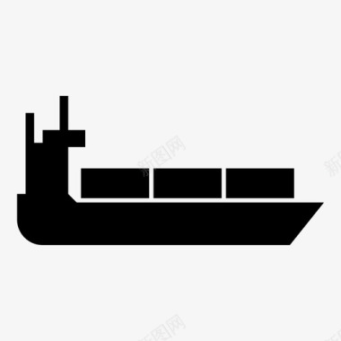 集装箱船运输海运图标图标