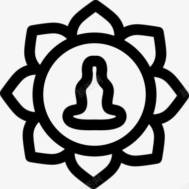 上座部信仰佛教图标图标