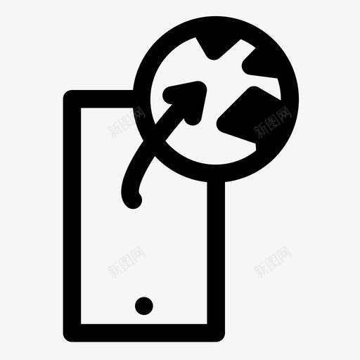 移动上传无线电话图标svg_新图网 https://ixintu.com iphone 互联网 局域网 无线 电话 移动上传 网络 连接