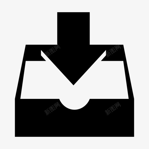 收件箱邮箱收入图标svg_新图网 https://ixintu.com 下箭头 下载 基本用途符号 存档 收件箱 收入 获取 邮箱