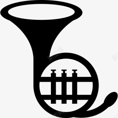 法国喇叭乐队铜管图标图标