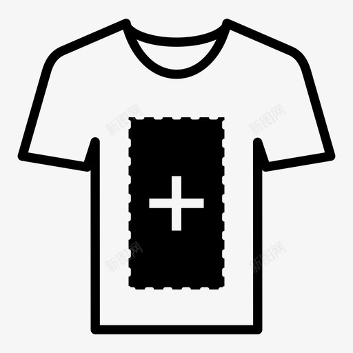 t恤印花短袖图标svg_新图网 https://ixintu.com t恤 上传设计 印花 服装 短袖 背心