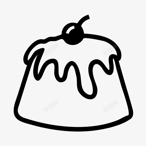 布丁糖果派图标svg_新图网 https://ixintu.com 好的 布丁 樱桃 派 甜点 糖果 纸杯蛋糕 老鼠 请客