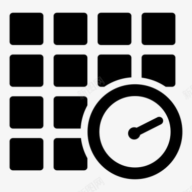 时钟时间日程安排图标图标