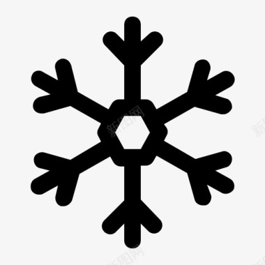 雪花白色天气预报图标图标