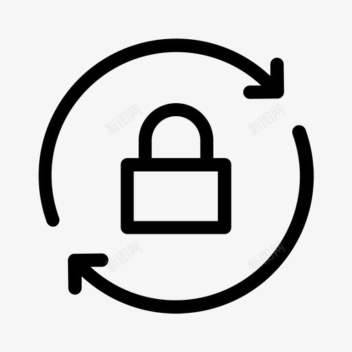 密码恢复安全刷新图标svg_新图网 https://ixintu.com 业务和搜索引擎优化概述 刷新 安全 密码恢复 身份 锁定