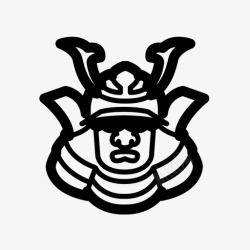 日本头饰武士头盔头盔日本图标高清图片