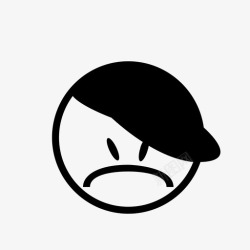反冲生气皱眉憎恨图标高清图片