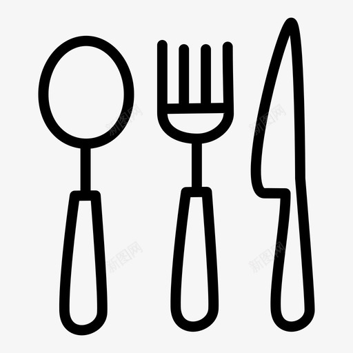 银器餐具桌子图标svg_新图网 https://ixintu.com 勺子 厨房 叉子 吃的 吃的好 桌子 盘子 银器 食物 餐具
