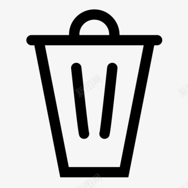 垃圾桶废物用户界面图标图标