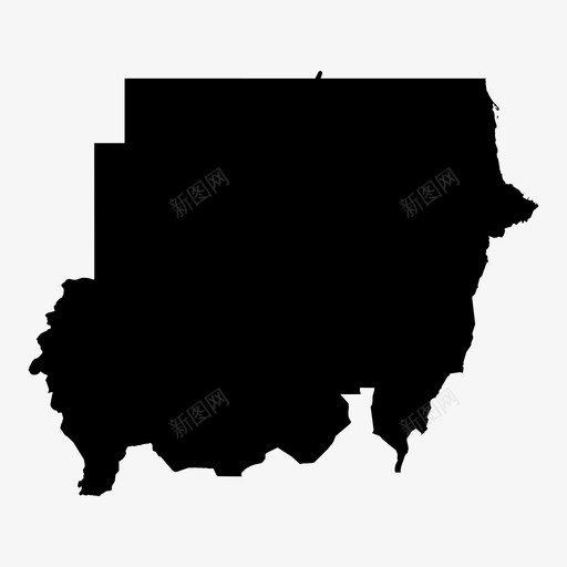 苏丹详细的国家地图图标svg_新图网 https://ixintu.com 苏丹 详细的国家地图