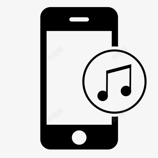 智能手机音乐歌曲播放图标svg_新图网 https://ixintu.com iphone itunes mp3 应用程序 播放 收听 智能手机音乐 歌曲