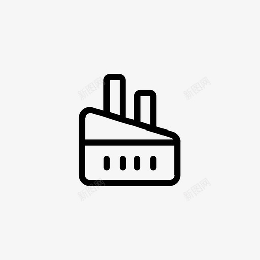工厂产品污染图标svg_新图网 https://ixintu.com 产品 制造 大纲 工厂 机器 污染 石油 管理 组织 运作