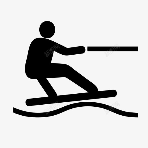 冲浪板水上运动图标svg_新图网 https://ixintu.com 冲浪板 水上运动