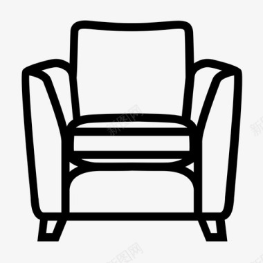 扶手椅靠垫家具图标图标