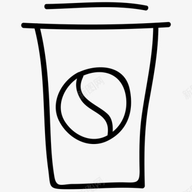 咖啡杯纸杯热咖啡图标图标