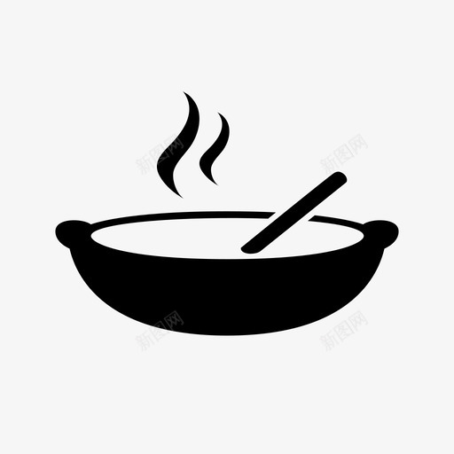 汤汤碗饭图标svg_新图网 https://ixintu.com 午餐 厨房 晚餐 汤 汤碗 炖菜 热的 烹饪 用餐 饭