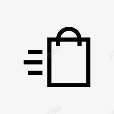 购物袋销售快速运输图标图标