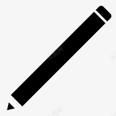 黑铅笔图标图标