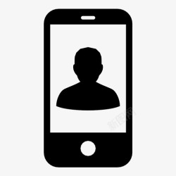 iphone头像移动配置文件智能手机隐私图标高清图片