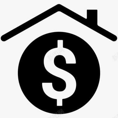 房地产美元经济图标图标